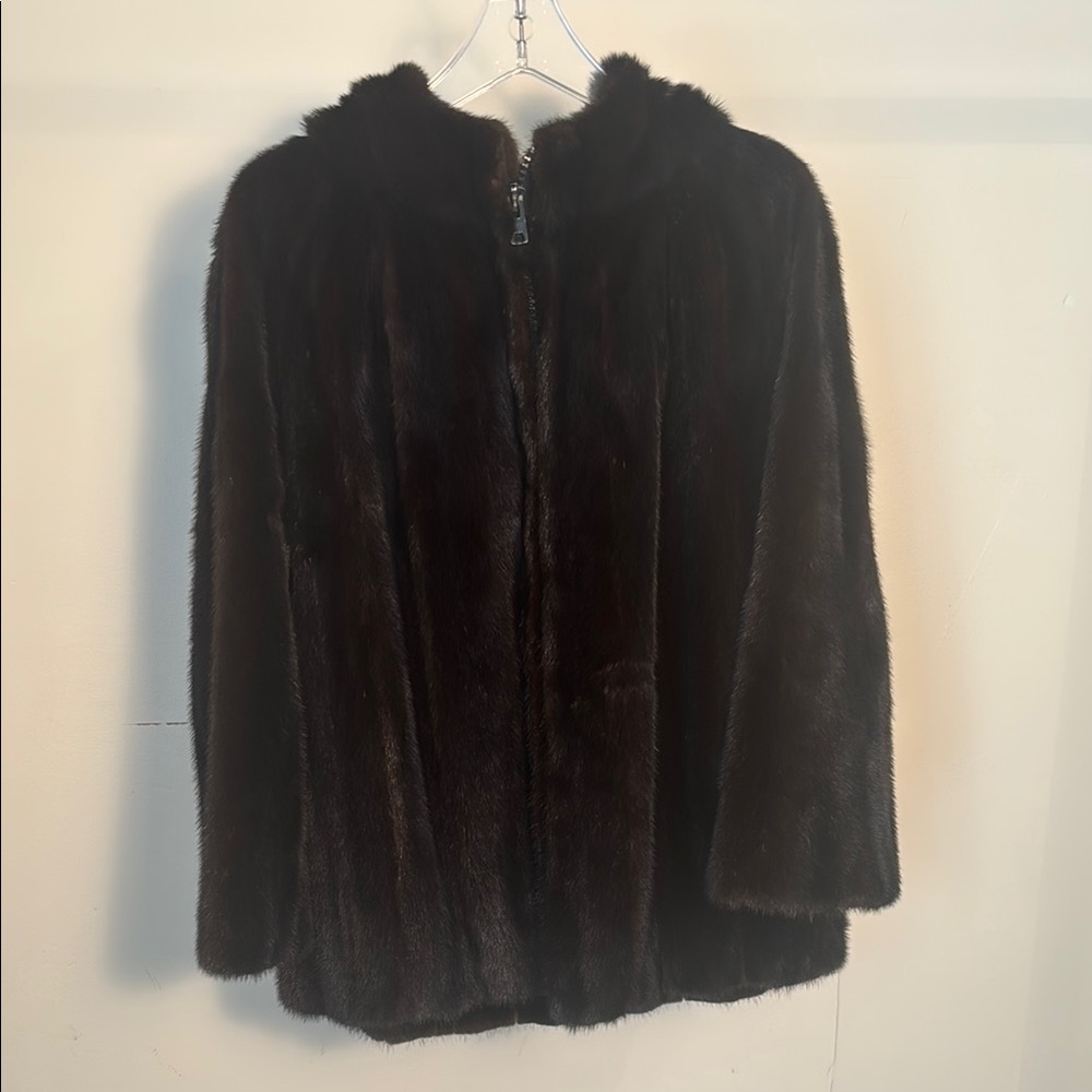Faux Fur Coat - Dark Brown